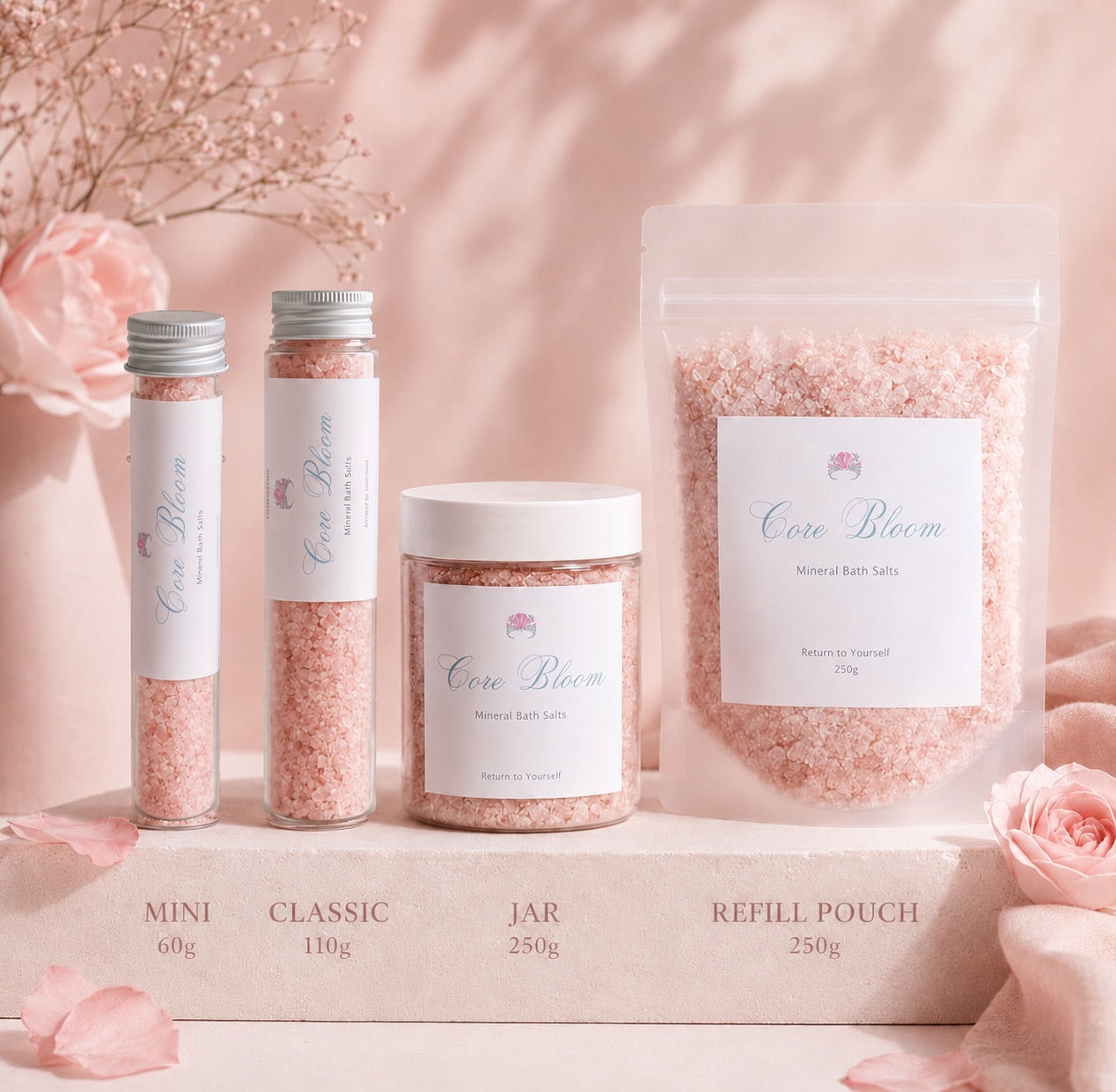 Core Bloom – Unscented Mineral Bath Soak