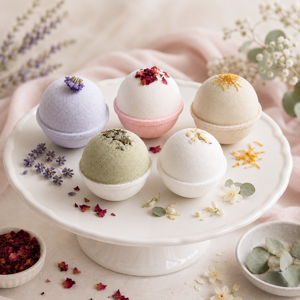 Essential Oil Bath Bombs Mini Set of 5