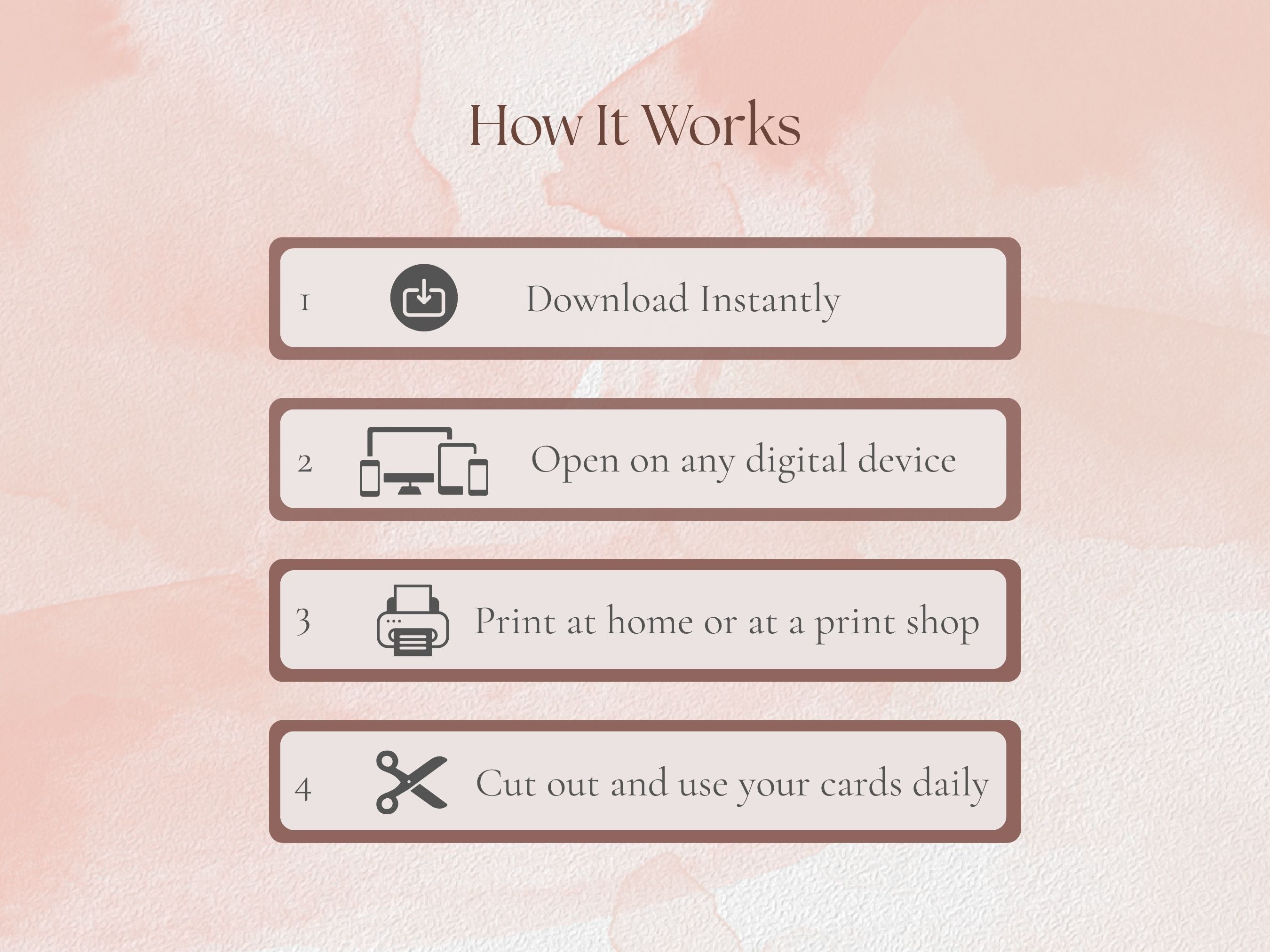 MORNING REMEMBRANCE アファメーションカード|A4 PDF デジタル (英語版)