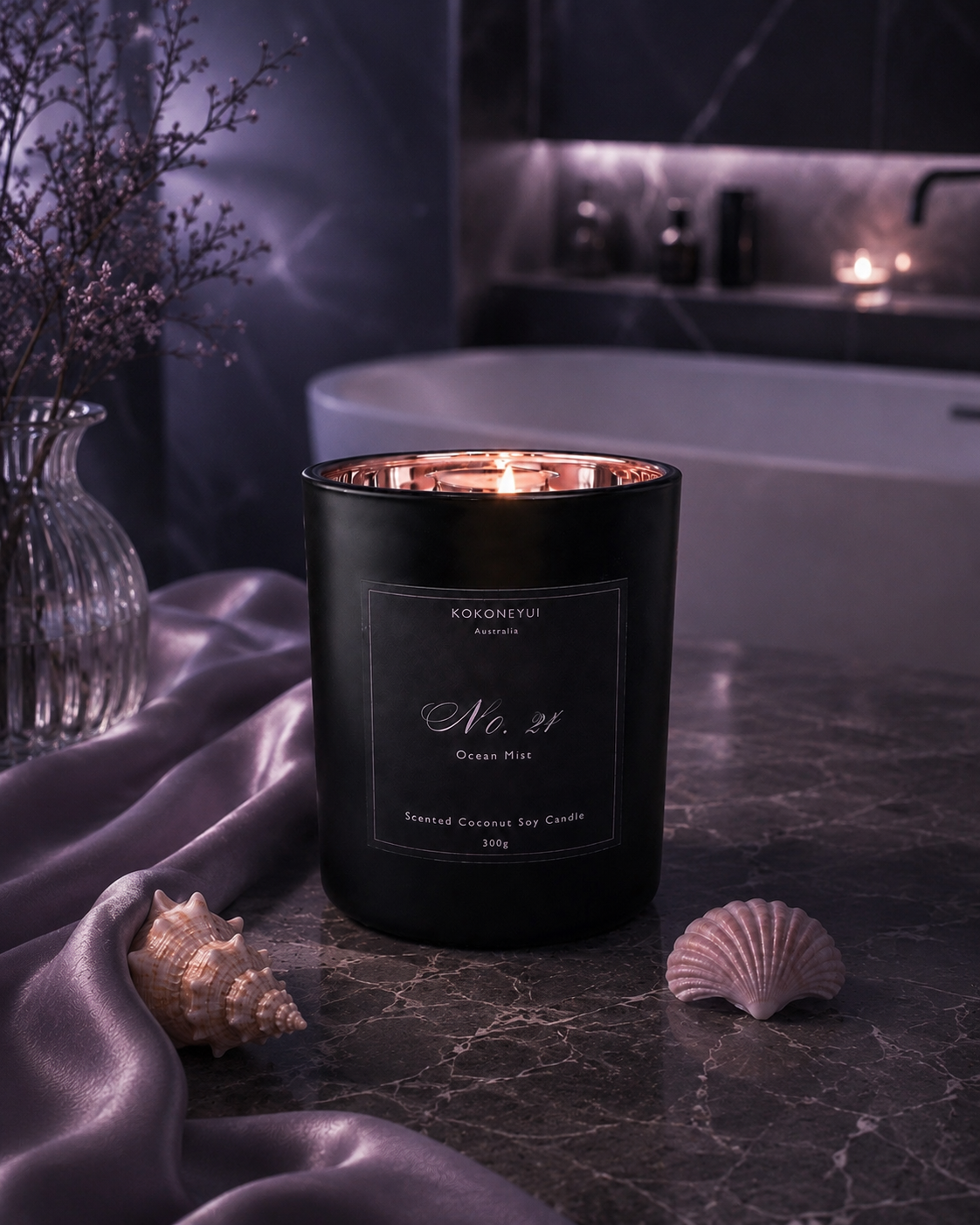 Black candle labeled &