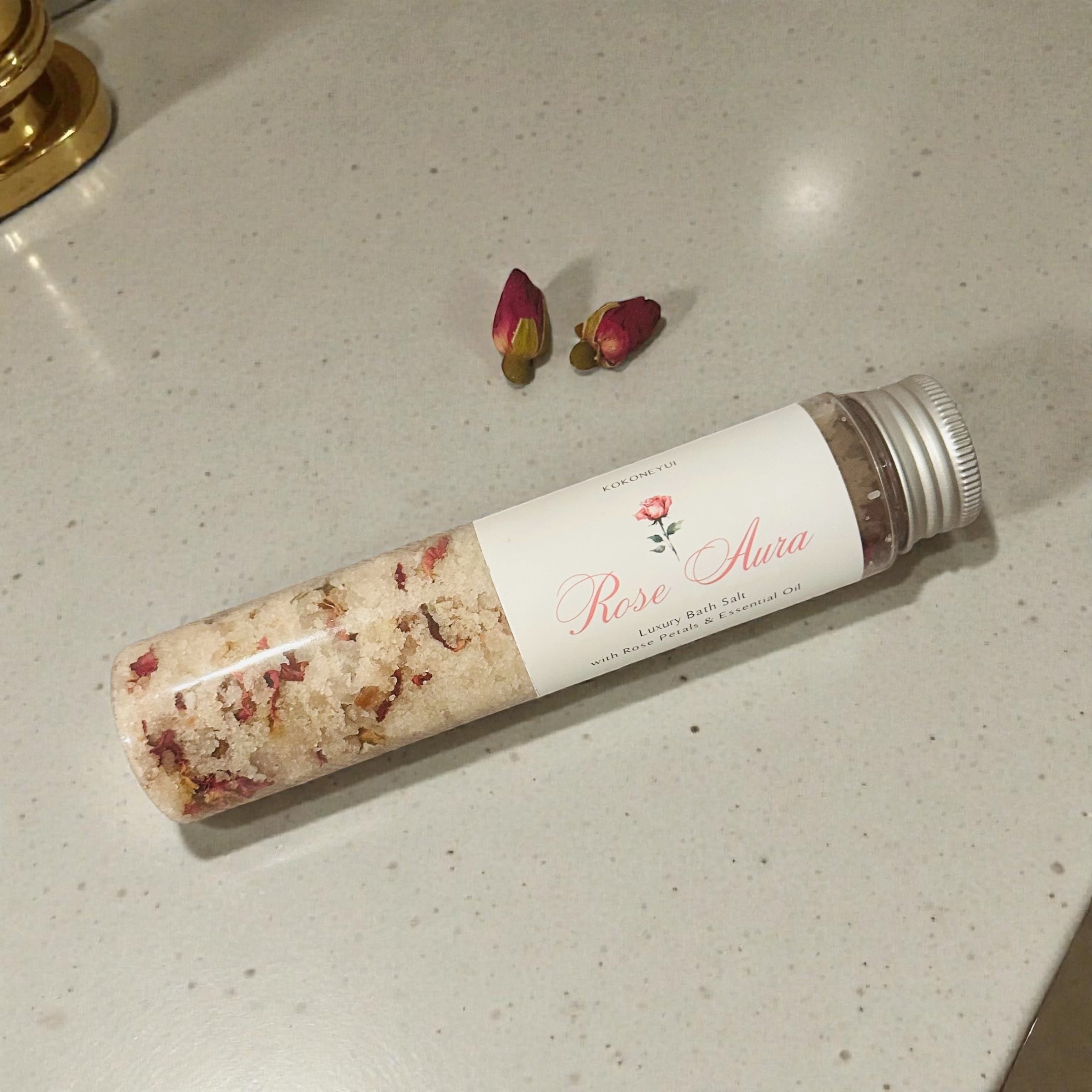 Rose Aura Collection — 3 Ritual Bath Salts Set (110g Test Tubes)