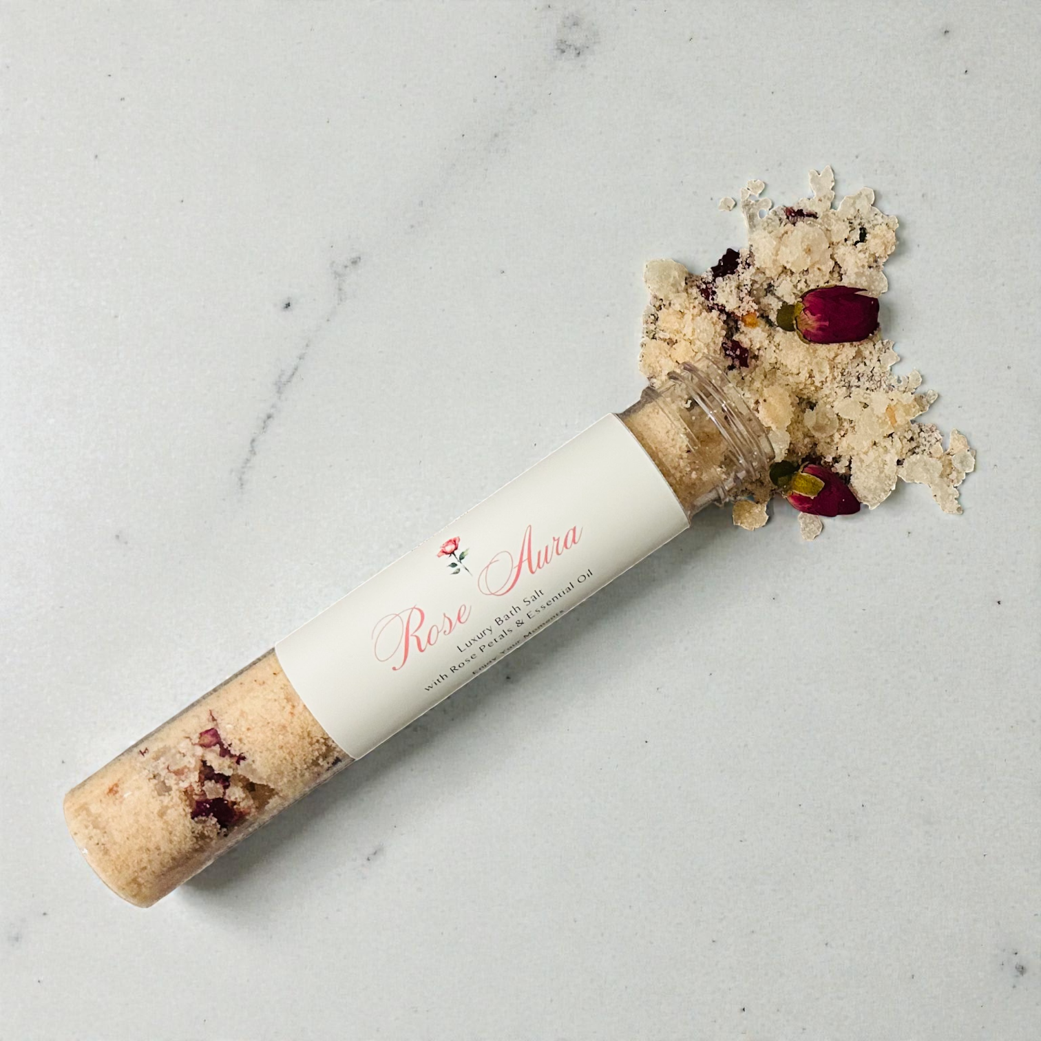 Rose Aura Collection — 3 Ritual Bath Salts Set (60g Test Tubes)