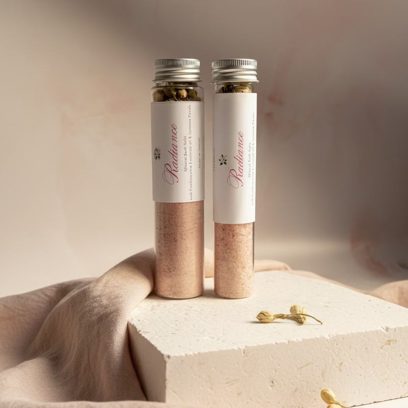 Two test tubes labeled &