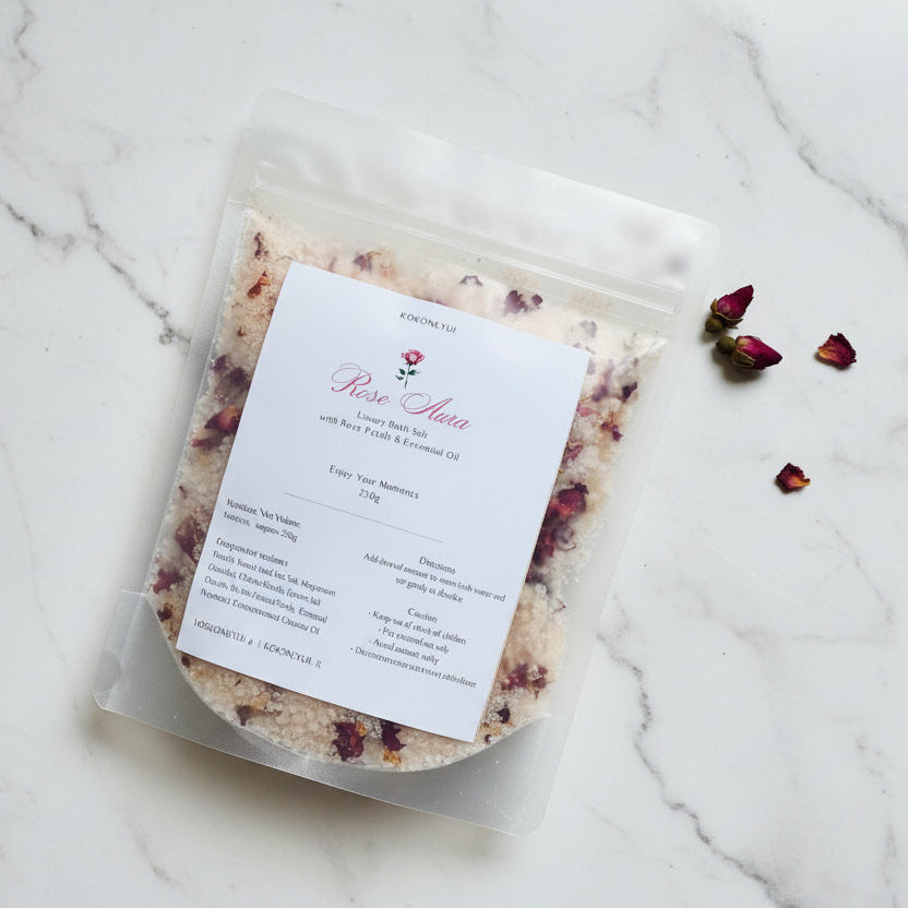 ROSE AURA – ボタニカルバスソルト (250g Jar / Refill Pouch)