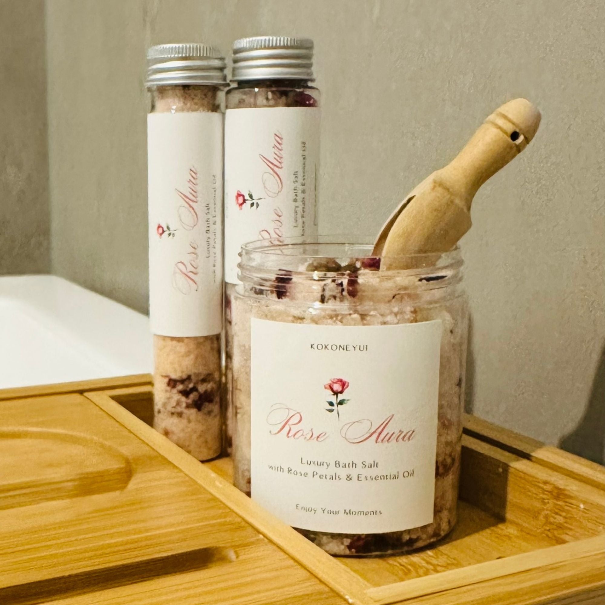 ROSE AURA – ボタニカルバスソルト ミニサイズ (60g / 110g)