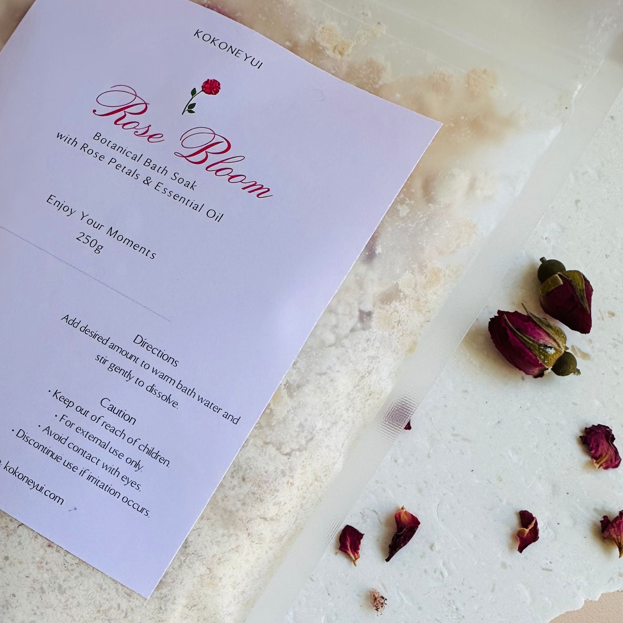 ROSE BLOOM – ボタニカルバスソーク (250g Jar / Refill Pouch)