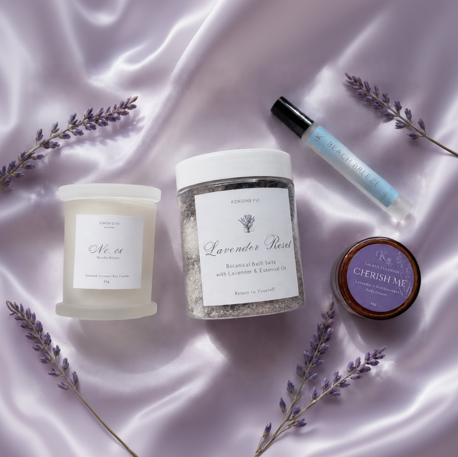 Soft Bath Ritual Box Flat lay
