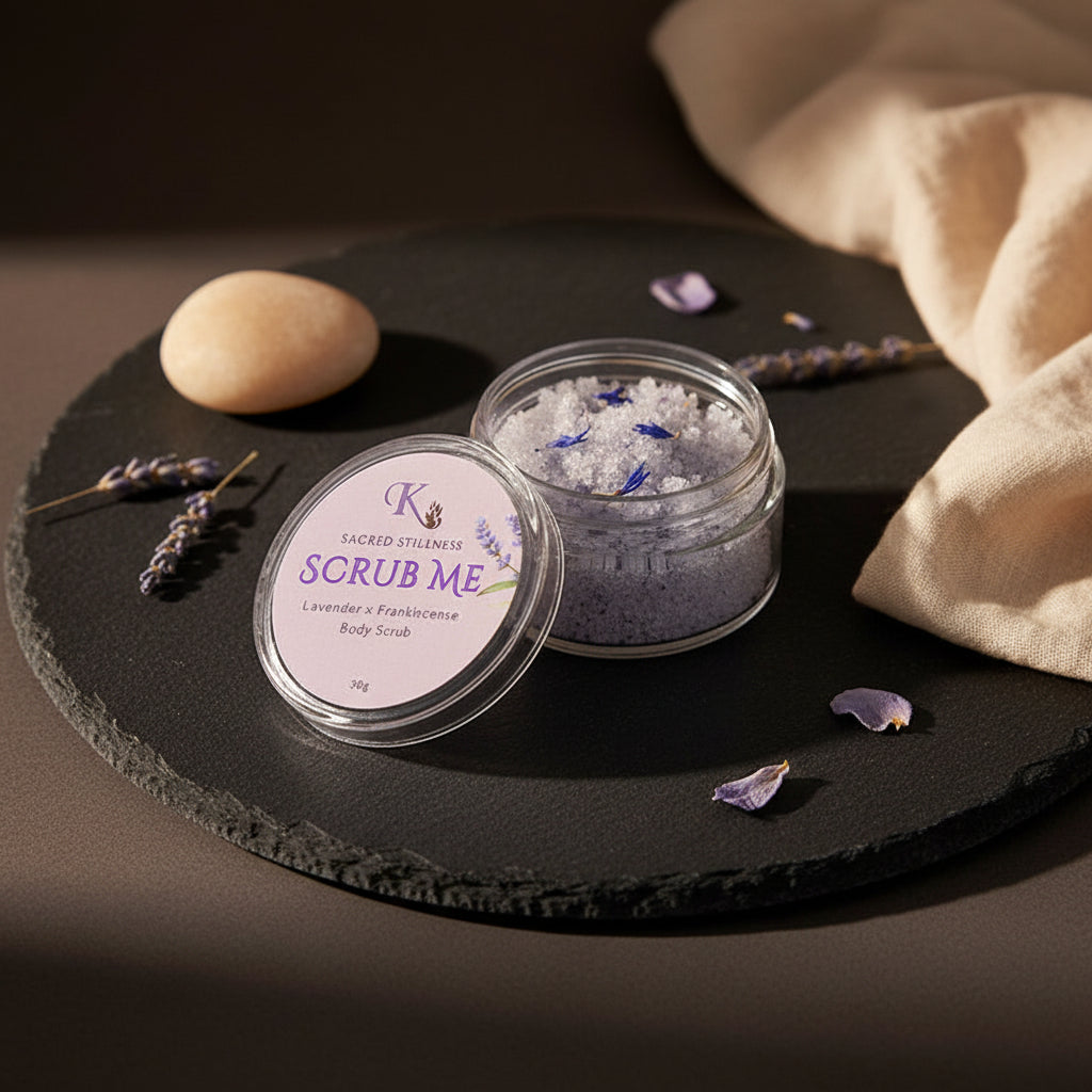 Sacred Stillness Scrub Me – Lavender &amp; Frankincense Sugar Body Scrub