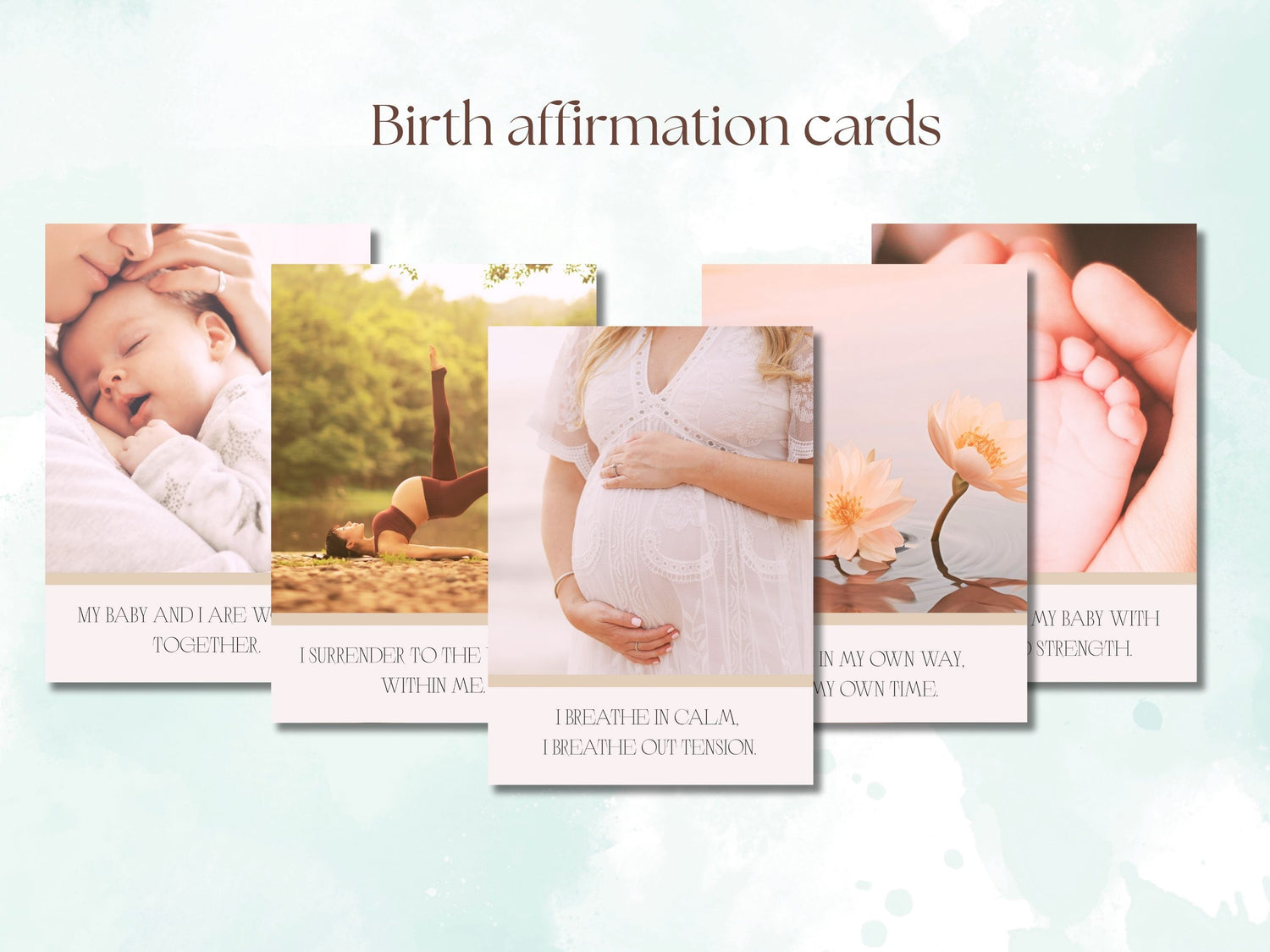 Birth アファメーションカード｜A4 PDF デジタル　（英語版）