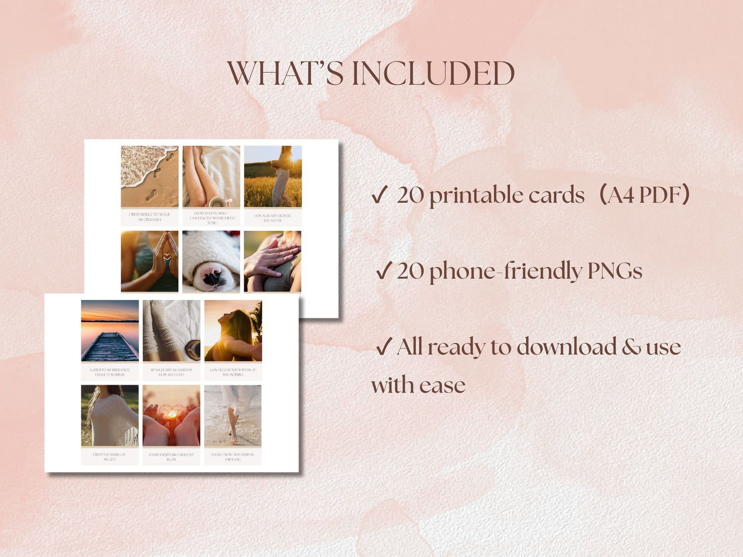 MORNING REMEMBRANCE アファメーションカード｜A4 PDF デジタル　（英語版）