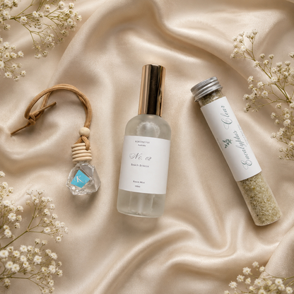 3 ritual items are on flat lay shot