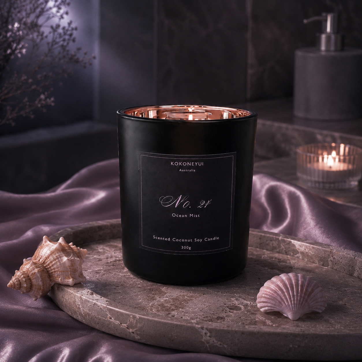 Black candle labeled &