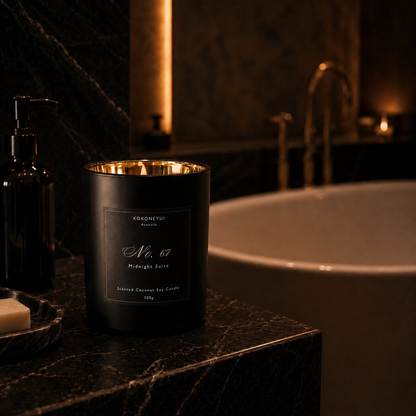 Black candle labeled &