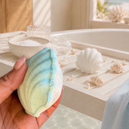 shell shape bath bomb