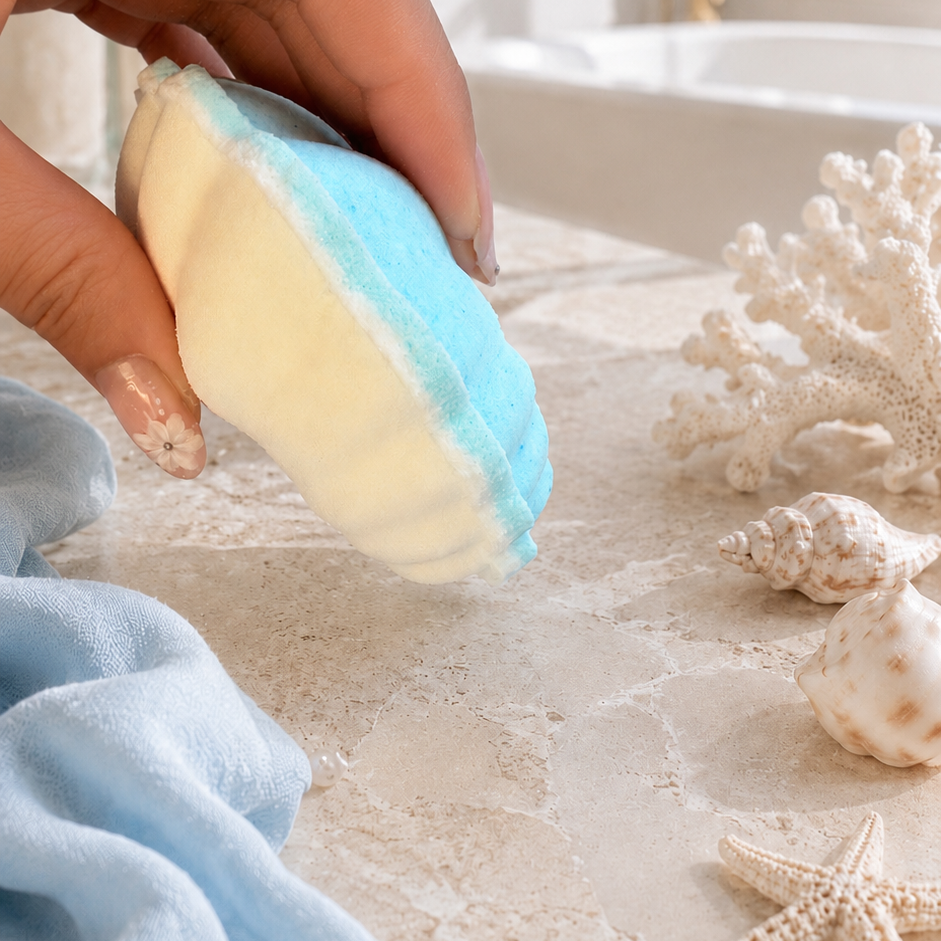 shell shape bath bomb