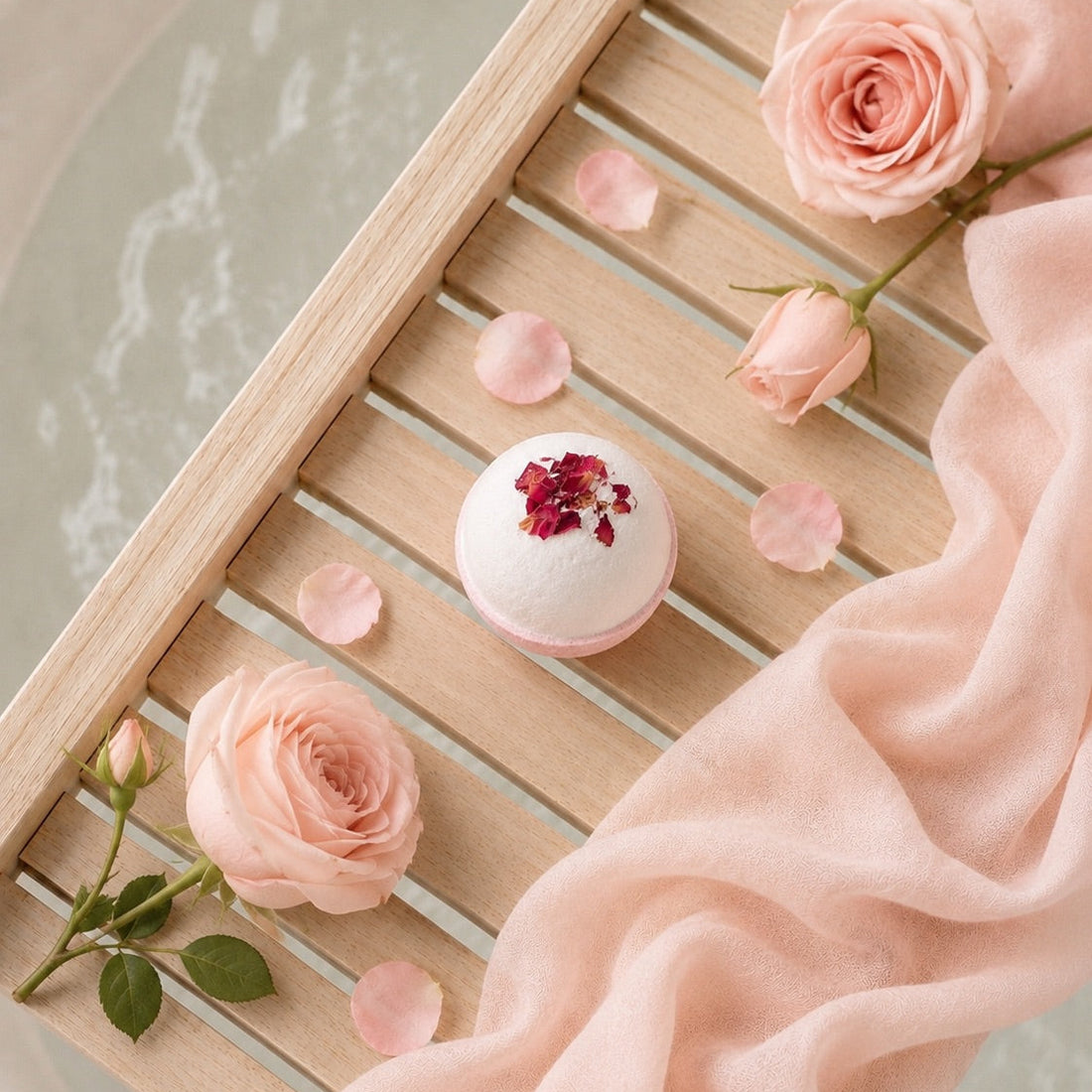 Rose Aura Bath Bomb – Rose Geranium