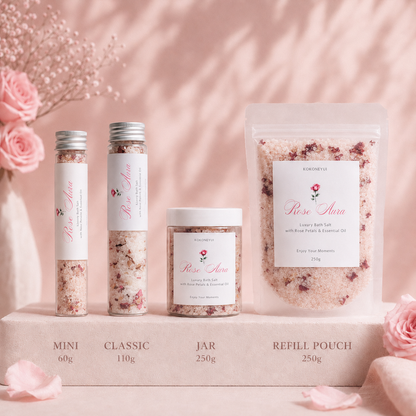 ROSE AURA – ボタニカルバスソルト ミニサイズ (60g / 110g)
