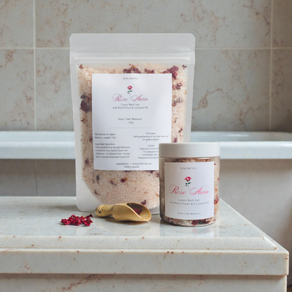ROSE AURA – ボタニカルバスソルト (250g Jar / Refill Pouch)
