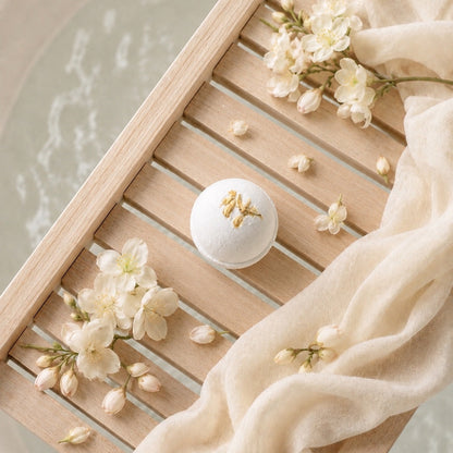 Snow Bloom Bath Bomb – Coconut Milk