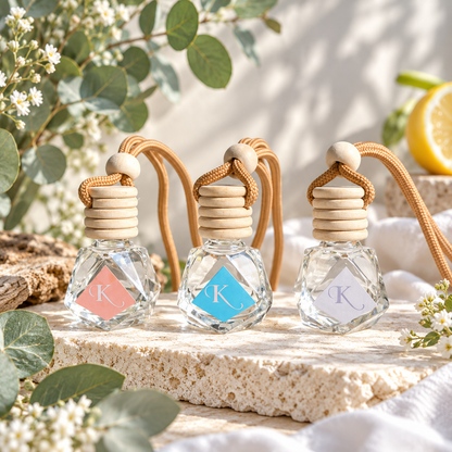 Kokoneyui Car Diffuser Trio Set — Fresh &amp; Calm: No. 24, No. 02, No. 19